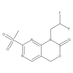 1-(2,2-Difluoroethyl)-7-(methylsulfonyl)-1,4-dihydro-2H-pyrimido[4,5-D][1,3]oxazin-2-one Structure