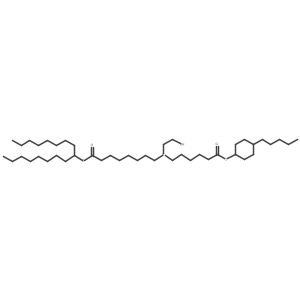 Heptadecan-9-yl 8-((2-hydroxyethyl)(6-oxo-6-((4-pentylcyclohexyl)oxy)hexyl)amino)octanoate结构式