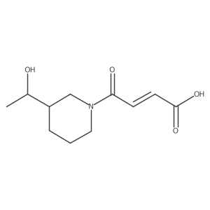 (E)-4-(3-(1-hydroxyethyl)piperidin-1-yl)-4-oxobut-2-enoic acid结构式