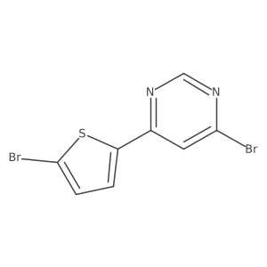 4-Bromo-6-(5-bromothiophen-2-yl)pyrimidine结构式