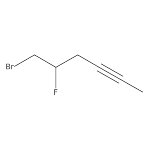 6-Bromo-5-fluorohex-2-yne结构式