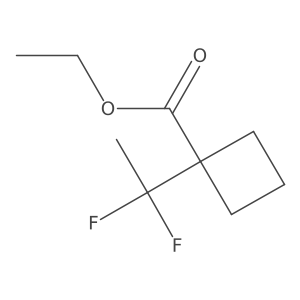 Ethyl 1-(1,1-difluoroethyl)cyclobutane-1-carboxylate结构式