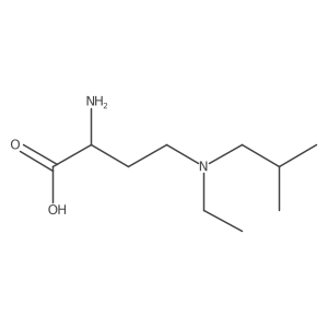 (2R)-2-amino-4-[ethyl(2-methylpropyl)amino]butanoic acid结构式