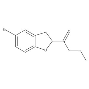 1-(5-Bromo-2,3-dihydro-1-benzofuran-2-yl)butan-1-one结构式