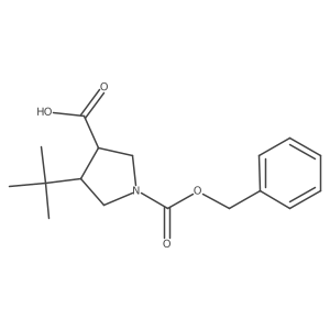 1-[(Benzyloxy)carbonyl]-4-tert-butylpyrrolidine-3-carboxylic acid Structure
