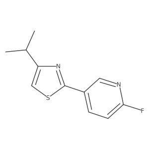 2-Fluoro-5-[4-(propan-2-yl)-1,3-thiazol-2-yl]pyridine结构式