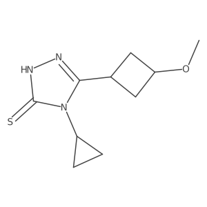 4-cyclopropyl-5-(3-methoxycyclobutyl)-4H-1,2,4-triazole-3-thiol结构式