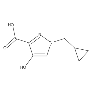 1-(cyclopropylmethyl)-4-hydroxy-1H-pyrazole-3-carboxylic acid Structure
