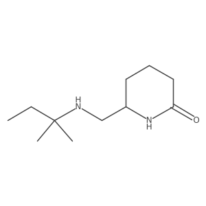 6-{[(2-Methylbutan-2-yl)amino]methyl}piperidin-2-one结构式