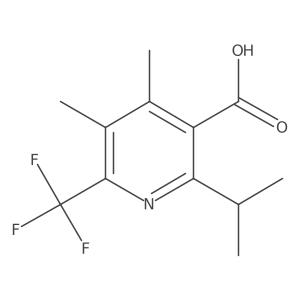 4,5-Dimethyl-2-(propan-2-yl)-6-(trifluoromethyl)pyridine-3-carboxylic acid结构式
