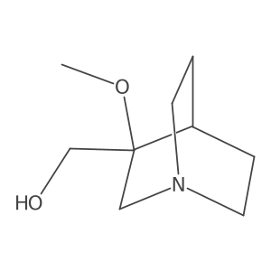 {3-Methoxy-1-azabicyclo[2.2.2]octan-3-yl}methanol结构式