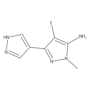 4-fluoro-1-methyl-3-(1H-pyrazol-4-yl)-1H-pyrazol-5-amine结构式