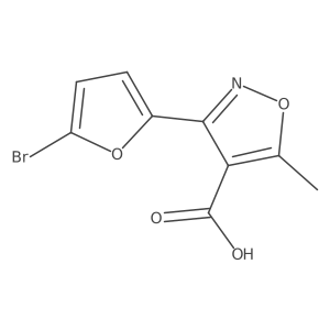 3-(5-Bromofuran-2-yl)-5-methyl-1,2-oxazole-4-carboxylic acid结构式