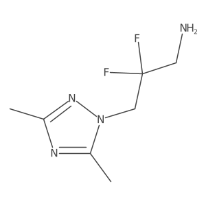 3-(dimethyl-1H-1,2,4-triazol-1-yl)-2,2-difluoropropan-1-amine Structure
