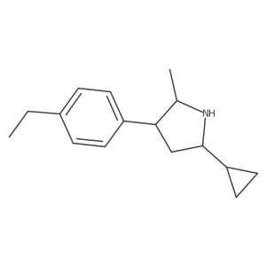 5-Cyclopropyl-3-(4-ethylphenyl)-2-methylpyrrolidine结构式