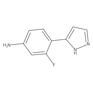 3-fluoro-4-(1H-pyrazol-3-yl)aniline Structure