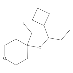 4-(1-Cyclobutylpropoxy)-4-(iodomethyl)oxane结构式