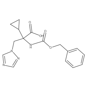 2-{[(benzyloxy)carbonyl]amino}-2-cyclopropyl-3-(1H-1,2,4-triazol-1-yl)propanoic acid Structure