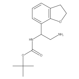 tert-butyl N-[2-amino-1-(2,3-dihydro-1-benzofuran-7-yl)ethyl]carbamate Structure