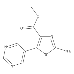 Methyl 2-amino-5-(pyrimidin-5-yl)-1,3-thiazole-4-carboxylate结构式