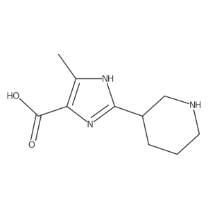 4-methyl-2-(piperidin-3-yl)-1H-imidazole-5-carboxylic acid结构式