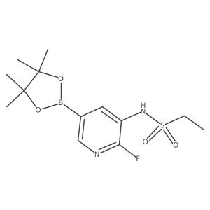 N-[2-Fluoro-5-(4,4,5,5-tetramethyl-1,3,2-dioxaborolan-2-yl)-3-pyridinyl]ethanesulfonamide Structure
