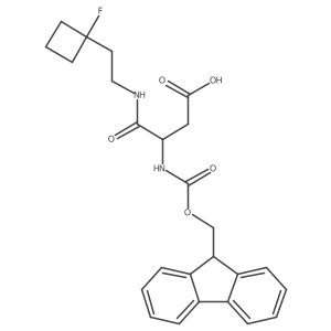 3-({[(9H-fluoren-9-yl)methoxy]carbonyl}amino)-3-{[2-(1-fluorocyclobutyl)ethyl]carbamoyl}propanoic acid结构式