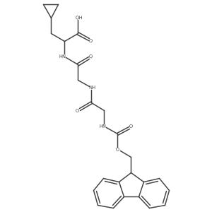 3-cyclopropyl-2-{2-[2-({[(9H-fluoren-9-yl)methoxy]carbonyl}amino)acetamido]acetamido}propanoic acid结构式