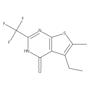 5-ethyl-6-methyl-2-(trifluoromethyl)-3H,4H-thieno[2,3-d]pyrimidin-4-one结构式
