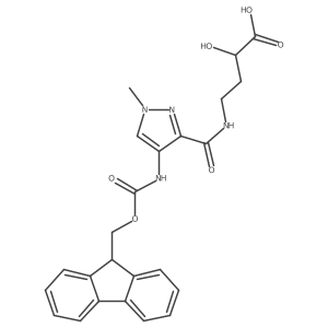 4-{[4-({[(9H-fluoren-9-yl)methoxy]carbonyl}amino)-1-methyl-1H-pyrazol-3-yl]formamido}-2-hydroxybutanoic acid Structure