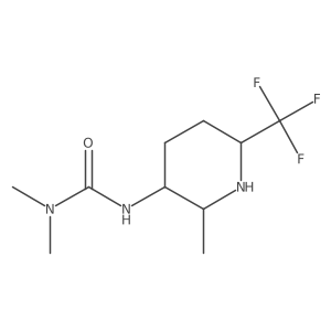 3,3-Dimethyl-1-[2-methyl-6-(trifluoromethyl)piperidin-3-yl]urea Structure