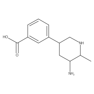 3-(5-Amino-6-methylpiperidin-3-yl)benzoic acid结构式