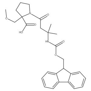 1-[3-({[(9H-fluoren-9-yl)methoxy]carbonyl}amino)-3-methylbutanoyl]-2-(methoxymethyl)pyrrolidine-2-carboxylic acid Structure