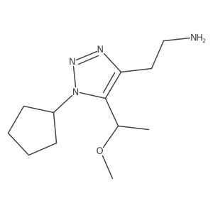2-[1-cyclopentyl-5-(1-methoxyethyl)-1H-1,2,3-triazol-4-yl]ethan-1-amine结构式