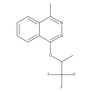 1-Methyl-4-[(1,1,1-trifluoropropan-2-yl)oxy]phthalazine结构式