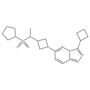 N-(1-{3-cyclobutyl-[1,2,4]triazolo[4,3-b]pyridazin-6-yl}azetidin-3-yl)-N-methylpyrrolidine-1-sulfonamide Structure