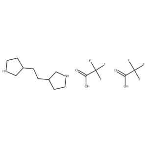 3-[2-(3-Pyrrolidinyl)ethyl]pyrrolidine trifluoroacetate (1:2)结构式