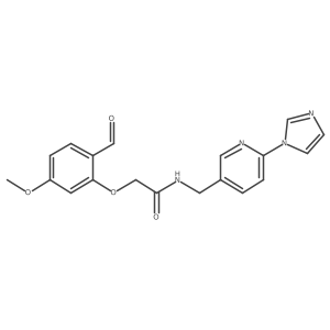 2-(2-Formyl-5-methoxyphenoxy)-n-{[6-(1h-imidazol-1-yl)pyridin-3-yl]methyl}acetamide结构式