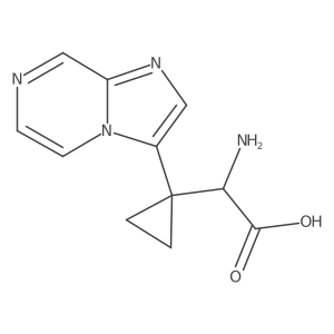 2-Amino-2-(1-{imidazo[1,2-a]pyrazin-3-yl}cyclopropyl)acetic acid Structure