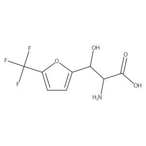 2-Amino-3-hydroxy-3-[5-(trifluoromethyl)furan-2-yl]propanoic acid结构式