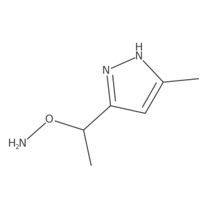 O-[1-(5-methyl-1H-pyrazol-3-yl)ethyl]hydroxylamine Structure