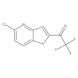 1-{5-Chlorothieno[3,2-b]pyridin-2-yl}-2,2,2-trifluoroethan-1-one Structure
