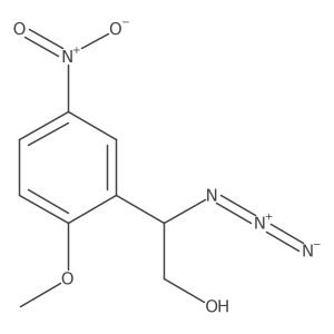 2-Azido-2-(2-methoxy-5-nitrophenyl)ethan-1-ol结构式