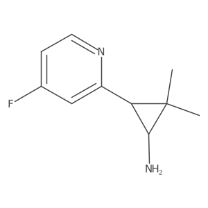 3-(4-Fluoropyridin-2-yl)-2,2-dimethylcyclopropan-1-amine结构式