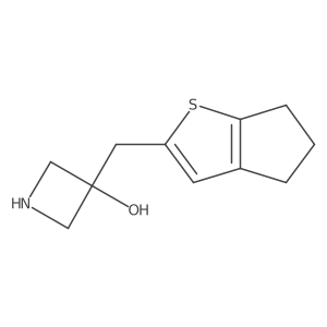 3-({4H,5H,6H-cyclopenta[b]thiophen-2-yl}methyl)azetidin-3-ol Structure