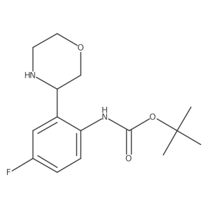 tert-butyl N-[4-fluoro-2-(morpholin-3-yl)phenyl]carbamate Structure