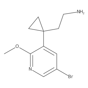 2-[1-(5-Bromo-2-methoxypyridin-3-yl)cyclopropyl]ethan-1-amine Structure