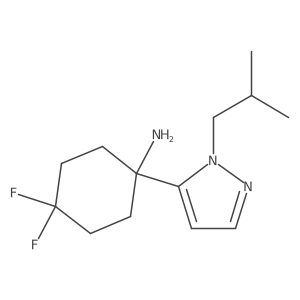 4,4-difluoro-1-[1-(2-methylpropyl)-1H-pyrazol-5-yl]cyclohexan-1-amine Structure