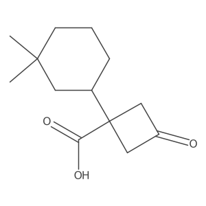 1-(3,3-Dimethylcyclohexyl)-3-oxocyclobutane-1-carboxylic acid结构式