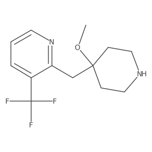 2-[(4-Methoxypiperidin-4-yl)methyl]-3-(trifluoromethyl)pyridine结构式